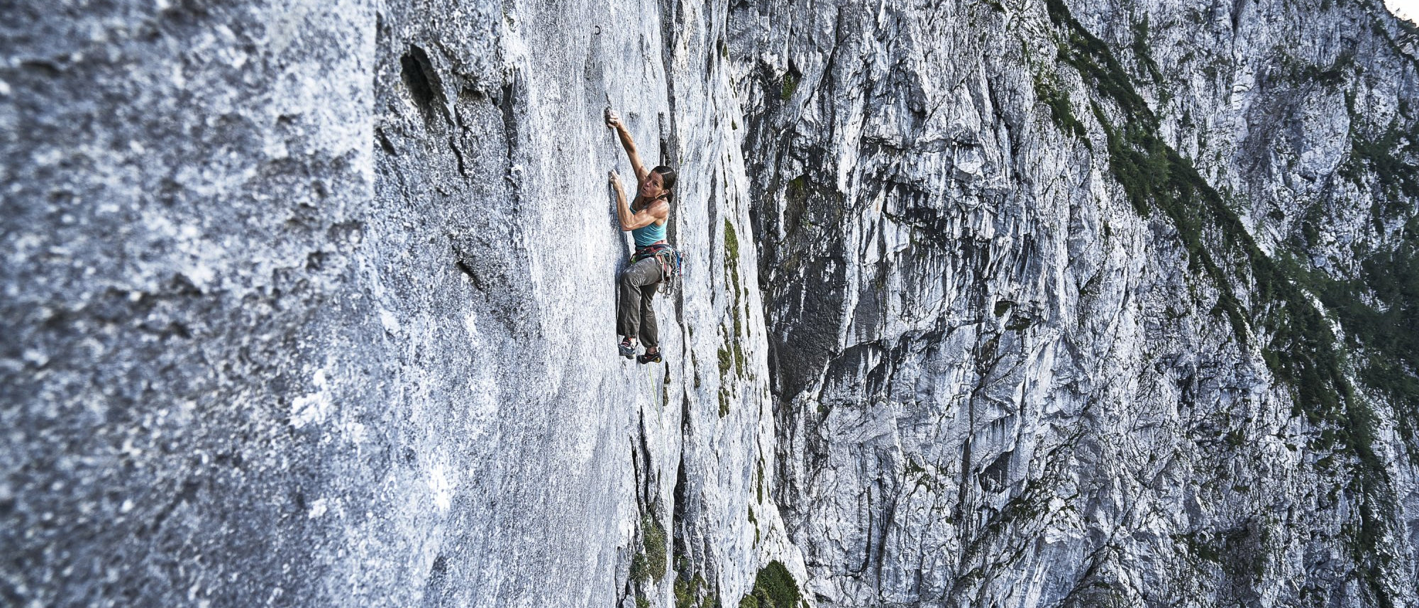 Ines Papert climbing the Scaramouche