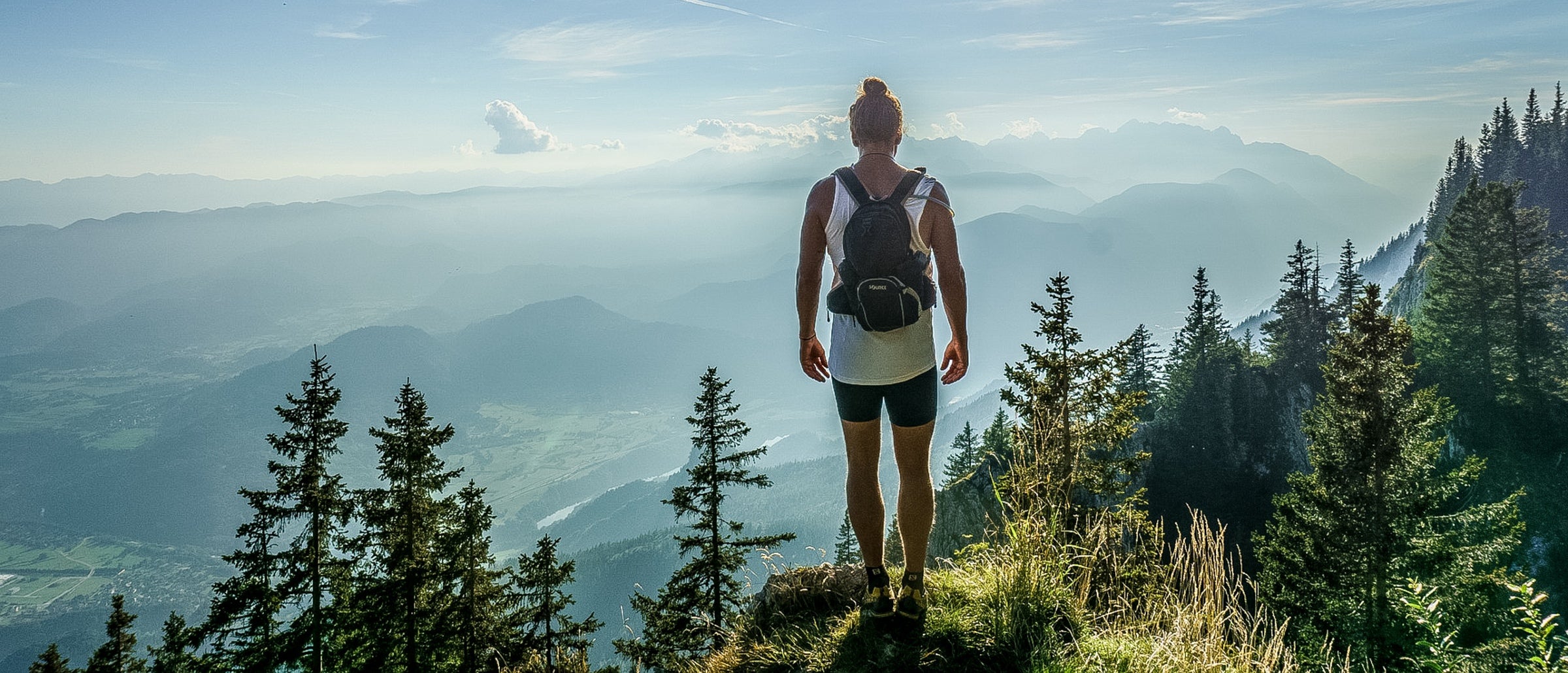 Person Admiring Mountain View